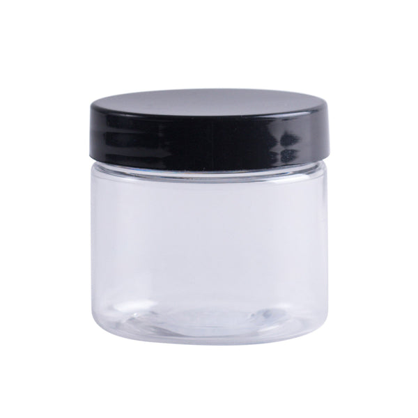 Earth's Aromatique - Clear Glass Jar w/ Black Lid 2oz | Kolya Naturals, Canada