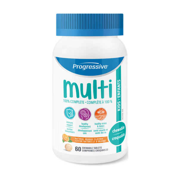 Bottle of Progressive Multivitamins for Kids 60 Chewable Tablets