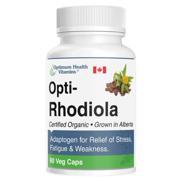 Bottle of Opti-Rhodiola 90 Vegetable Capsules