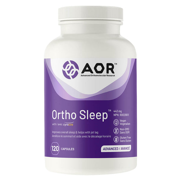 Bottle of AOR Ortho Sleep 443 mg 120 Capsules