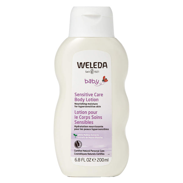 Bottle of Weleda Sensitive Care Body Lotion - White Mallow 6.8 Ounces
