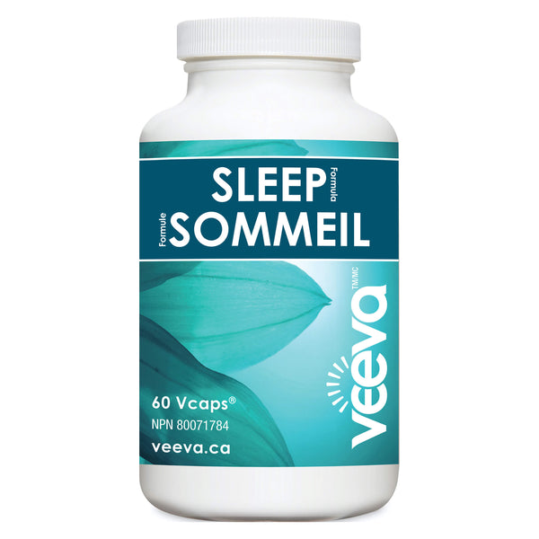 Bottle of Veeva Sleep Formula 60 V-Capsules | Optimum Health Vitamins, Canada