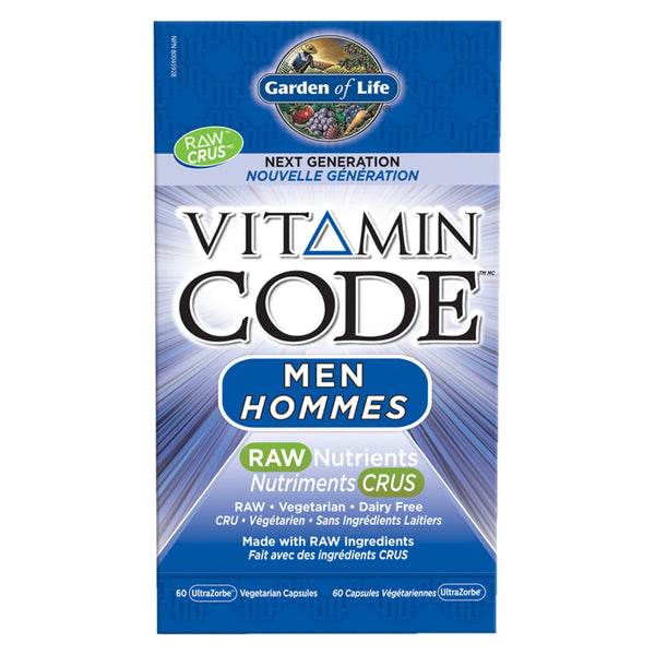Box of Garden of Life Vitamin Code Raw Nutrients for Men 60 Vegetarian Capsules