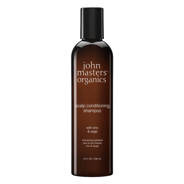Bottle of John Masters Organics Scalp Conditioning Shampoo with Zinc & Sage 8 oz